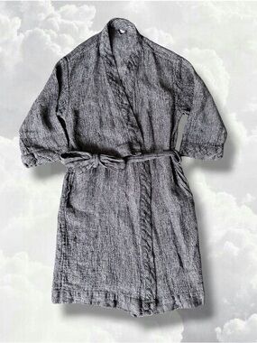 Pottery Barn Belgian Flax Linen Waffle Robe